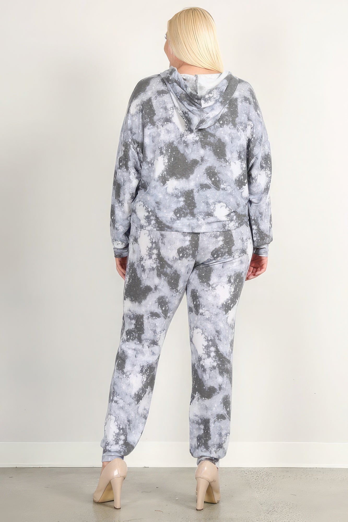 Tie Dye Print Pullover Hoodie And Sweatpants - Exotic Bear Boutique 